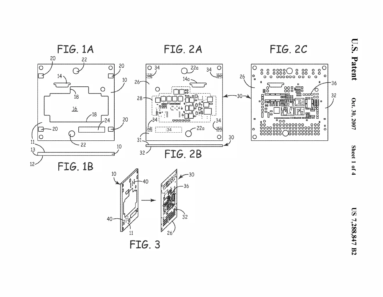 The frame with its window-shaped well, the circuit board it guards, and a perspective of the two being brought together.