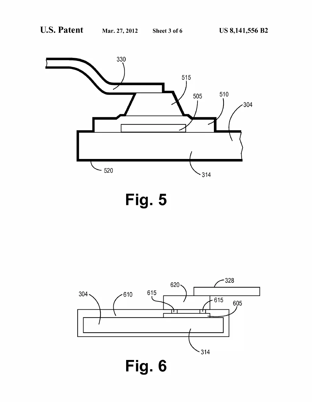 A cross-section of a connector ribbon welded onto the layered pad whose composite metal is tuned to expand in step with the substrate below.